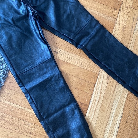 NWOT Princess Polly Faux Leather High Waisted Straight  MACEY Black Pants - Picture 6 of 16